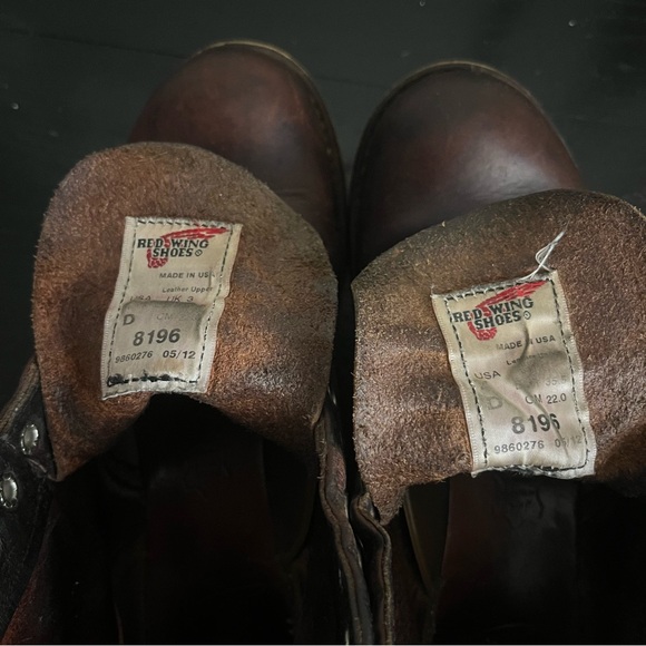 Ladies Red Wing Brown Round Toe Boots - Picture 4 of 6